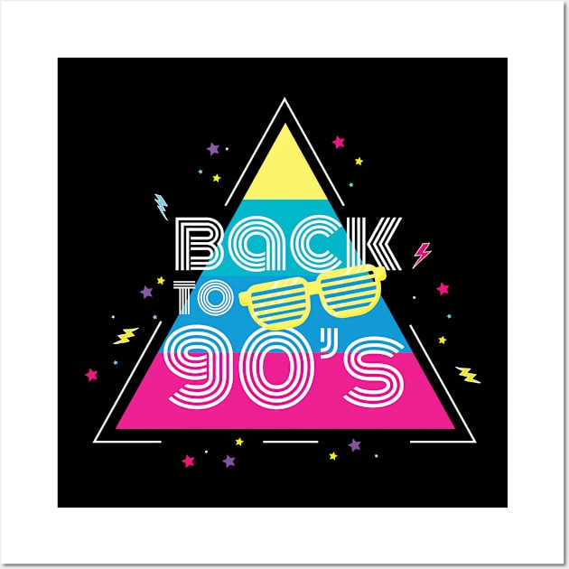 Back To 90's Retro Party 1990s Costume Wall Art by wbdesignz